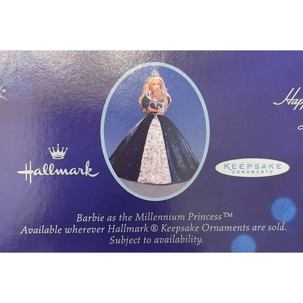 Vintage 2000 Mattel Millennium Princess Barbie Doll NIB Keepsake Hallmark